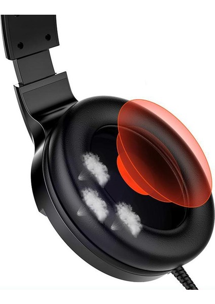 Kablosuz Kulaklıklar Bluetooth Kulaklık Stereo Oyun Kulaklık Siyah A (Yurt Dışından)