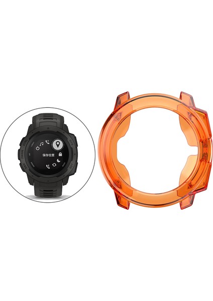Şeffaf Tpu Koruyucu Kılıf Darbeye Darbeye Garmin Instinct Akıllı Izle Turuncu ((Yurt Dışından)