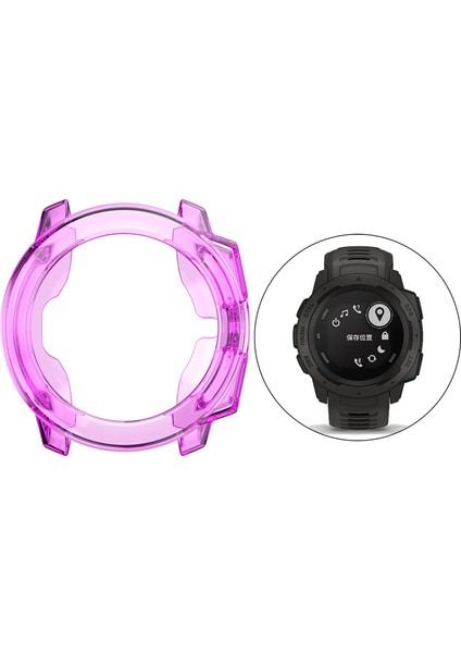 Garmin Instinct Akıllı Izle Çerçeve Koruyucu Için Tpu Koruyucu Kılıf Kapak (Yurt Dışından)