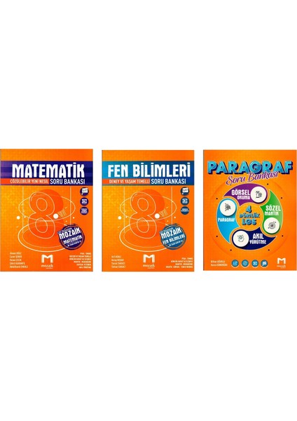 8. Sınıf Soru Bankası Matematik & Fen & paragraf