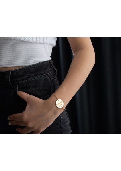 14 Ayar Altın Kaplama Kişiye Özel Isimli Spotify Bileklik modelleri