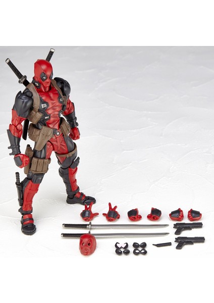 Figür Deadpool X-Men Aksiyon Figürü Modeli Ortak Hareketli Yüz Değişen Oyuncak Süsleme Bebeği 16 cm (Yurt Dışından)