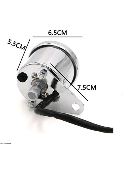 12 V 65 mm Mavi Kırmızı LED Araba Motosiklet Kamyon Elektronik Yağ Yakıt Ölçer (Yurt Dışından)