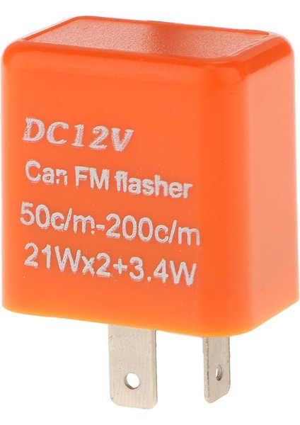 DC12V 2pin Elektronik Flaşör Röle Dönüş Sinyali Işık Flaş Turuncu (Yurt Dışından)