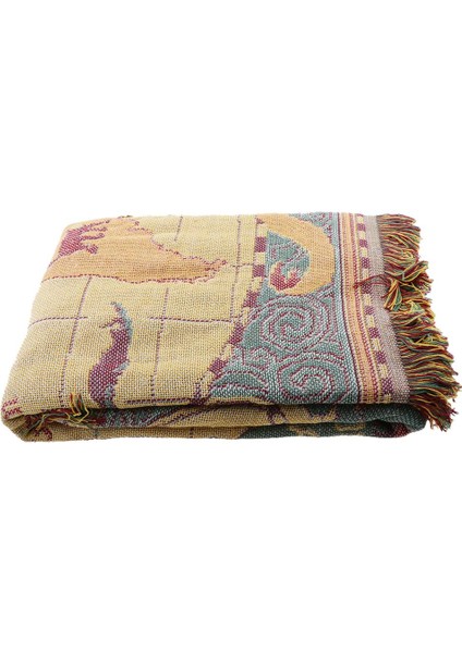 Jakarlı Yumuşak Battaniye - Sarı (Yurt Dışından)