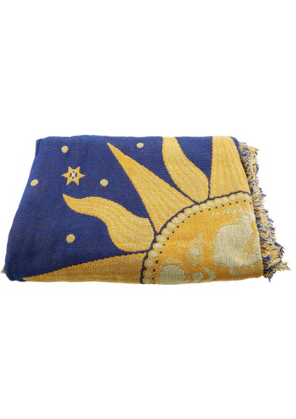 Jakarlı Tekstil, Yumuşak Kanepe Atmak Kapak Pamuk Koltuk Yatak Battaniye - Güneş