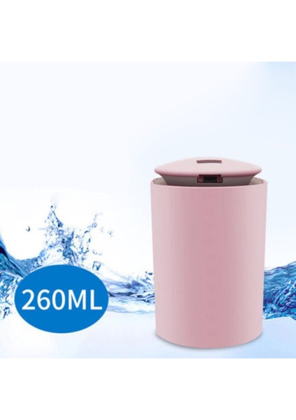 USB Uçucu Yağ Difüzör Hava Nemlendirici 260ML Tankı Yatak Odası Pembe Için