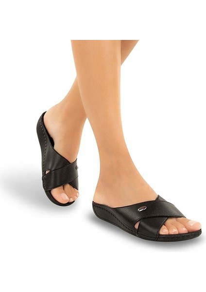 Cyrus Anatomiktopuk Dikeni Jeldestekli Terlik-Siyah