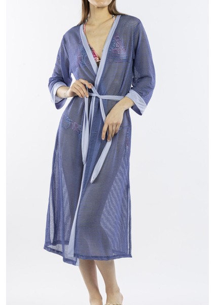 Lacivert Kadın Pareo Kaftan Biyeli modelleri