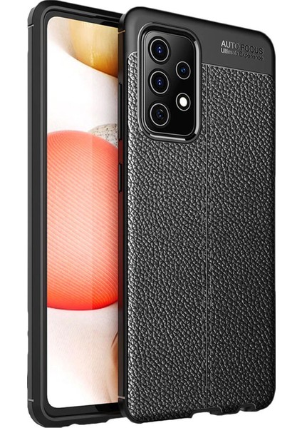 Samsung Galaxy A52S Leather Silikon Kılıf - Siyah