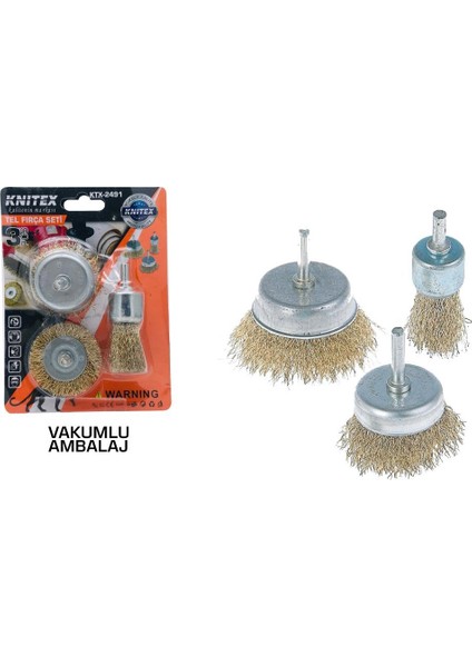 Knıtex Saçak Fırça 3lü Set