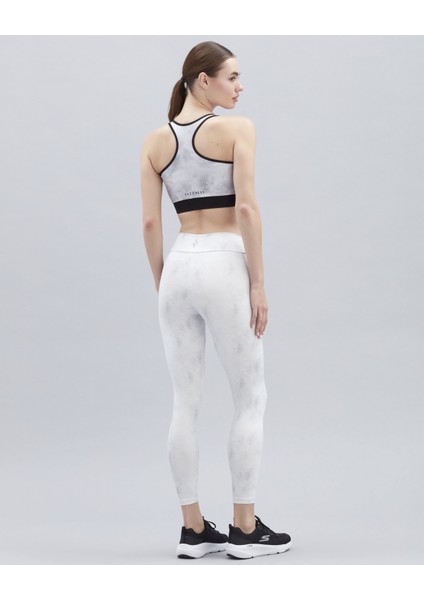 W Cloud Printed Mid Support Bra Kadın Siyah Sporcu Sütyeni - S221464-001