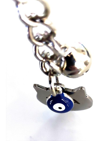 Ayz Kedi Tasması, Kedi Künyesi, Zincirli Kedi Künyesi, Kedi Isimlik 30 cm fiyatları