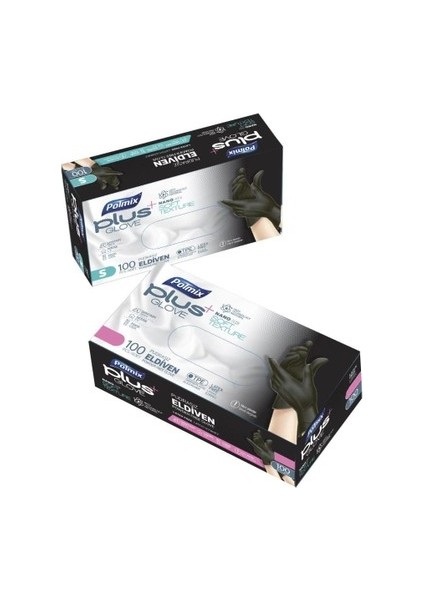 Plus Pudrasız (M-L) Siyah Eldiven 100'LÜ 10 Paket