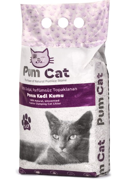 Pumice World Pum Cat Topaklanan Bentonit Kedi Kumu, 10 Litre - 5x2 - Ince Tane Bentonit Kedi Kumu