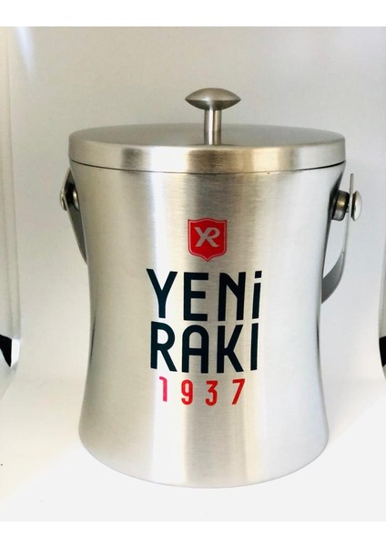 Yeni Rakı 1937 Metal Buz Kovası + Maşa Hediyeli