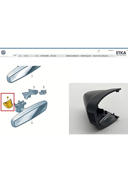 Parça Deponuz Volkswagen Iç Dikiz Ayna Kapağı