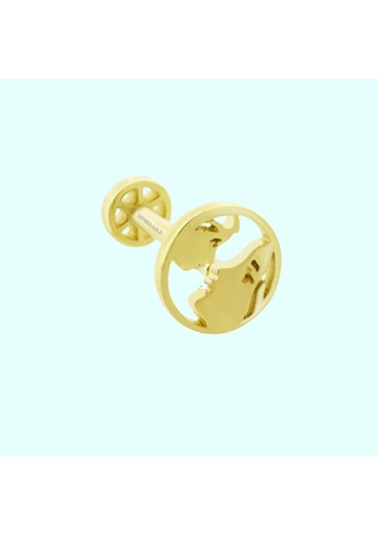 Altın Human Tragus Piercing 14 Ayar