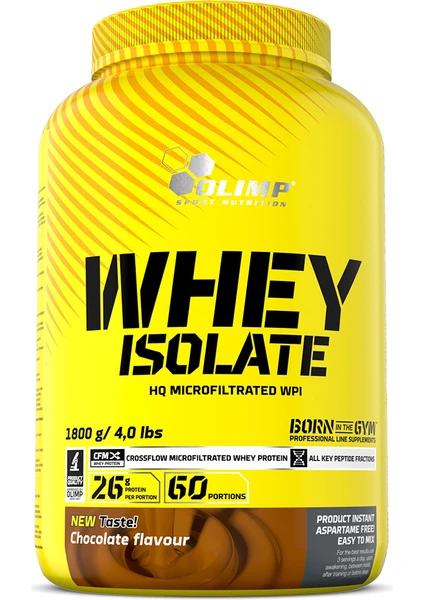 Pure Whey Protein Isolate 1800 gr Çikolata Aromalı Protein Tozu Izole Kas Geliştirici