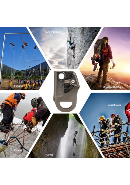 Tırmanma El Yüksük Dayanıklı Cihazı Rappelling Inşaat Gri fırsatları