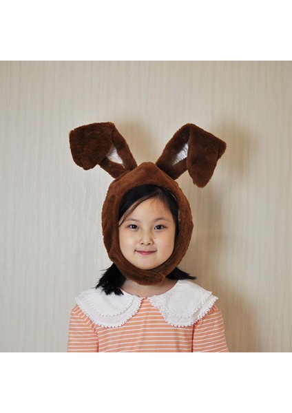 Ayarlanabilir Kulakları ile Sevimli Tavşan Şapka Sıcak Hayvan Yumuşak Peluş Kahverengi modelleri