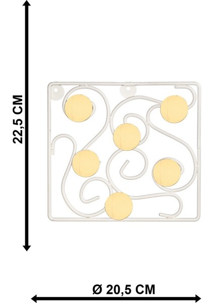 Arman Aynalı Metal Tablo Beyaz 22 cm fiyatları
