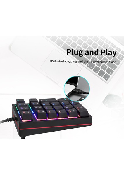 K24 Sayısal Mekanik Klavye 21 Tuşlar USB fırsatları