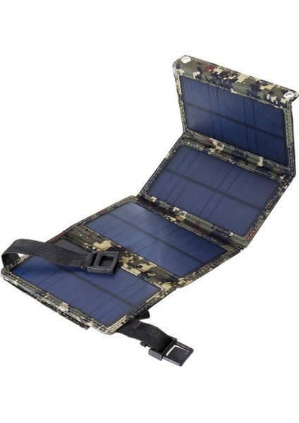 USB Solar Charger 20W Taşınabilir Güneş Paneli - Siyah (Yurt Dışından)