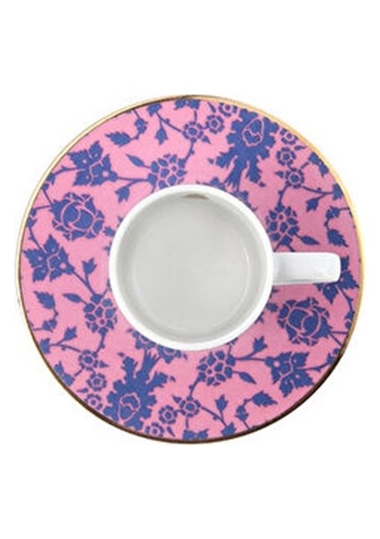 Glamorous Pembe Tabaklı Kahve Fincanı 85CC