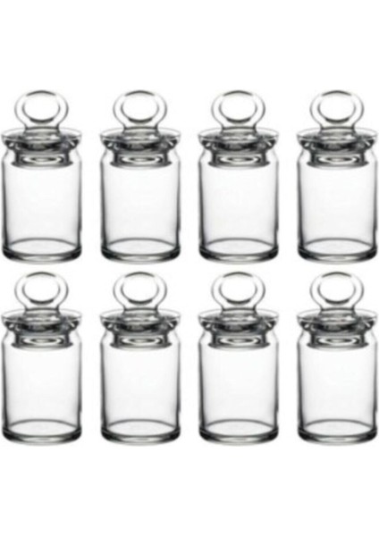 Kitchen Mini Cam Vakum Kapaklı Kavanoz 8 Li 240CC