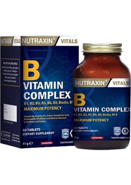 B Vitamin Complex 60 Bitkisel Kapsül