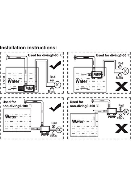 Ultra-Sessiz Mini DC12V 5.5 W Fırçasız Su Pompası (Yurt Dışından)