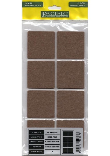 Yapışkanlı Keçe 50X50 MM