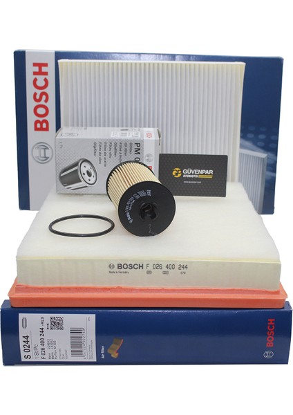 Opel Insıgnıa A 1.4/1.6 Turbo Benzinli Motor Bakım Filtre Seti Bosch Marka
