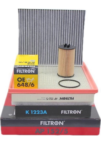 Opel Insignia A 1.4 Turbo Benzinli Motor Bakım Filtre Seti (Karbonlu Polen) Filtron Marka
