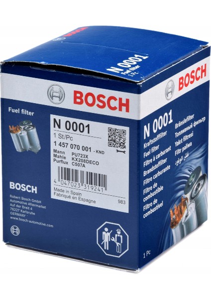 Opel Astra H 1.3 Dizel Mazot Filtresi Bosch Marka 1457070001 modelleri
