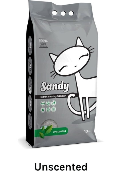 Sodyum Bentonit Ultra Topaklaşan Kokusuz Doğal Kedi Kumu 10 Kg.