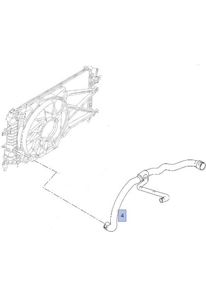 Opel Astra H 14XEP Benzinli Motor Radyatör Çıkış Hortumu Ibraş Marka IBR-21269
