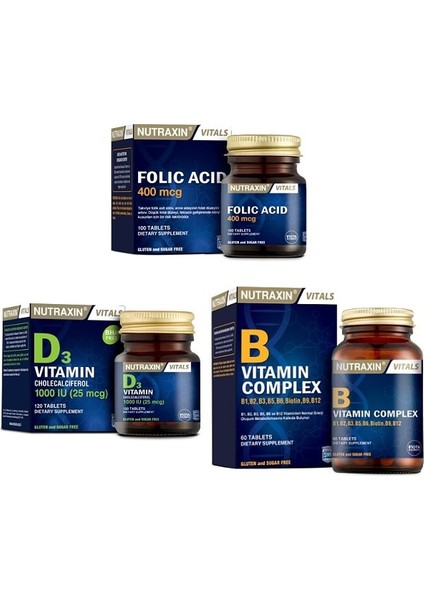 400 Mcg Folik Asit + D3 1000IU + B Vitamin Complex