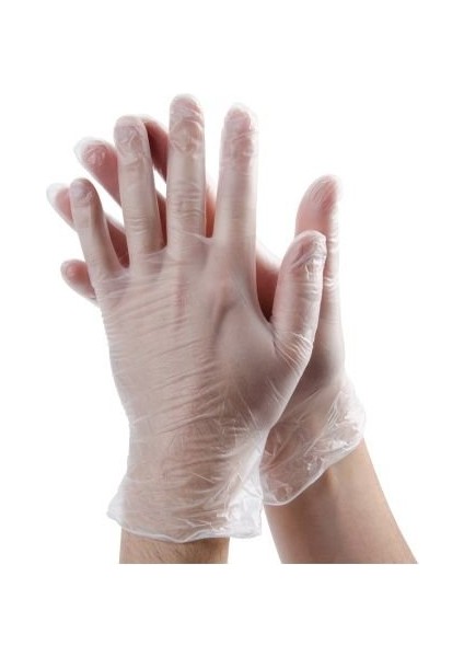 Eldiven Vinil Pudrasız Eldiven Beyaz Medium 100'LÜ