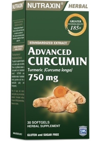 Zerdeçal Ekstresi Içeren Advanced Curcumin 30 Kapsül