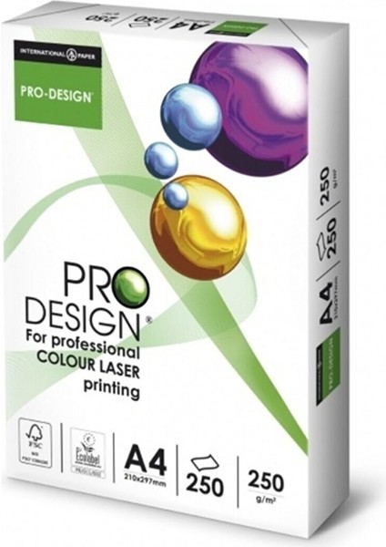 Pro Best Design Pro Desing 250 gr A4 Gramajlı 250'LI Laser Fotokopi Kağıdı