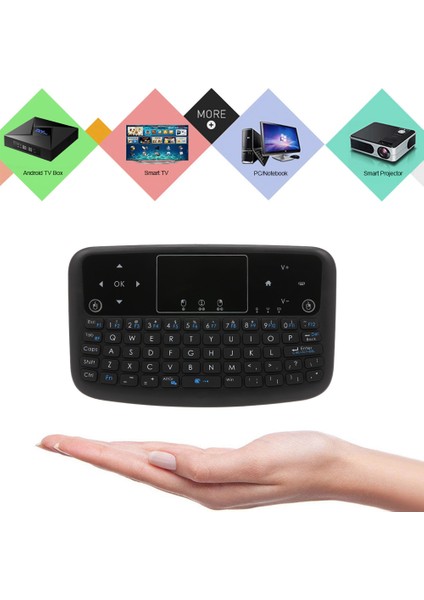 A36 Mini Kablosuz Klavye 2.4 Ghz Hava Fare Şarj Edilebilir