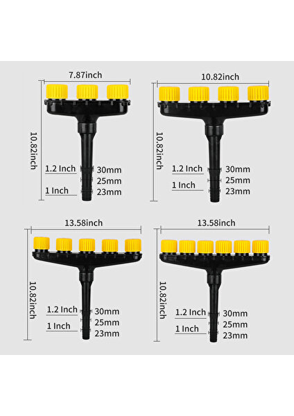 Bahçe Fıskiyesi Ayarlanabilir Çok Kafalı Fıskiye Başlığı (Yurt Dışından)
