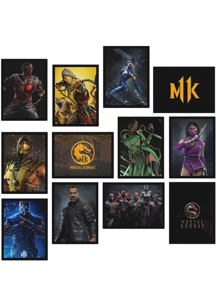 Mortal Kombat 12 Parça Mdf TABLOZLLTB3677