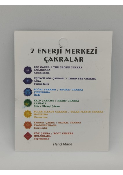 7 Çakra Doğal Taş Bileklik Yedi Enerji Merkezi Çakralar