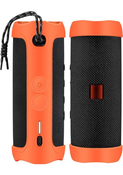 Jbl Flip5 Için Silikon Kılıf Kapak Kılıfı Taşınabilir Blueteeth Hoparlör Turuncu (Yurt Dışından)