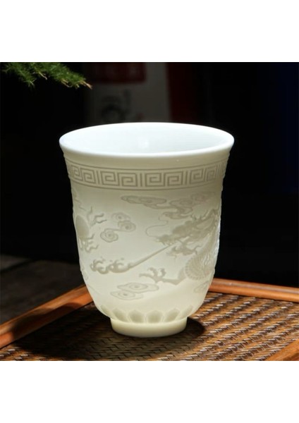 Seramik Ejderha Phoenix Teacup Zen Yeşim Porselen Su Kupa Yaratıcı Kabartmalı Küçük Çay Kase Doğum Günü Hediyeleri Master Cup Drinkware | Teacups (Yurt Dışından) indirimleri