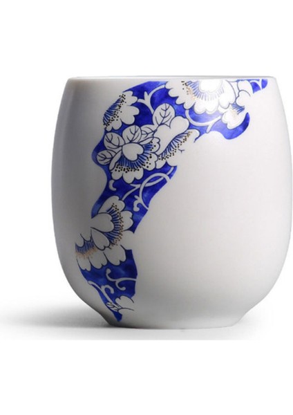 1 Adet Çin Seramik Çay Kupası Beyaz Porselen Kung Fu Bardaklar Kolu ile Drinkware Şarap Kahve Kupa Teacup Toptan | Teacups (Yurt Dışından)