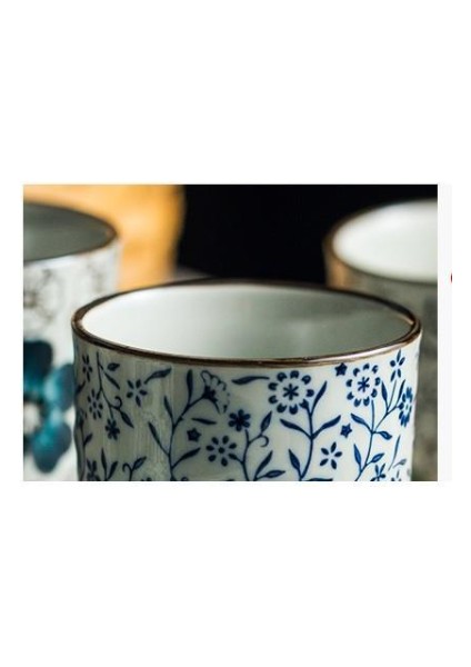 Geleneksel Çin Tarzı Handpainted Seramik Çay Fincanı Çin Porselen Kahve Çay Bardağı H315 | Teacups (Mavi) (Yurt Dışından) fırsatları